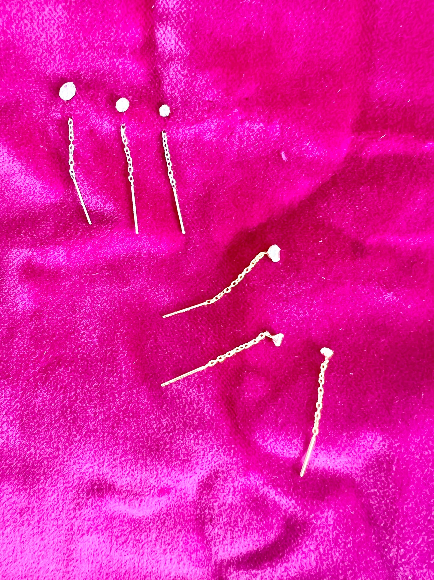 TASSLES Zircone cubique, ensemble de 3 pièces pour une oreille