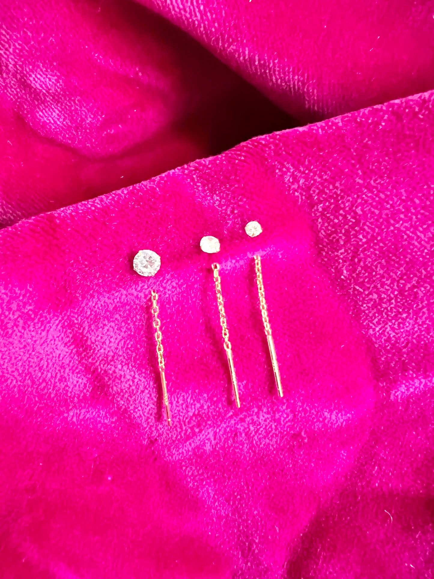 TASSLES Zircone cubique, ensemble de 3 pièces pour une oreille