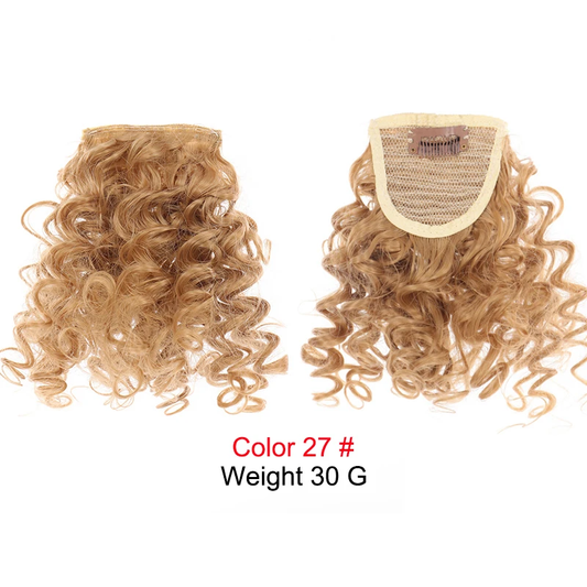 Pony für lockiges Haar, ein Clip