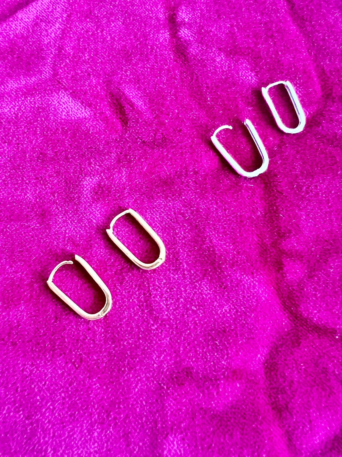 Boucles d'oreilles rectangulaires géométriques en argent 925, créoles pour femme, créoles, argent, idées cadeaux pour femme, cadeaux pour elle, cadeaux