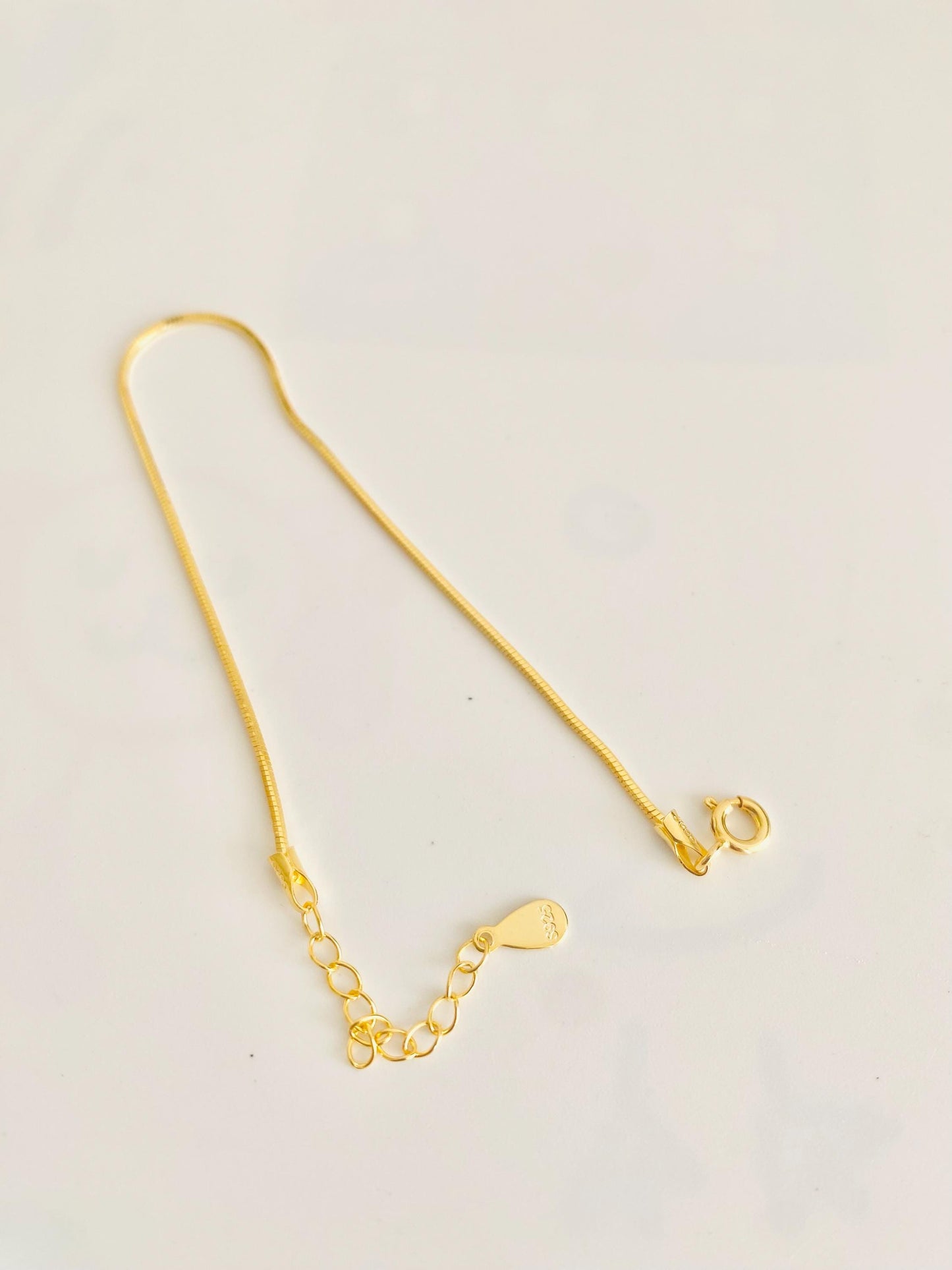Bracelet minimaliste en or simple couche, argent 925, bracelet pour femme, plaqué or 18 carats, cadeaux pour elle, cadeaux