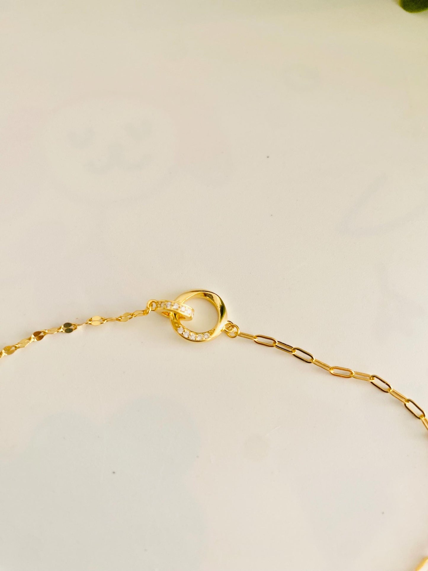 Bracelet chaîne en or à cercles entrelacés, argent 925, bracelet pour femme, plaqué or 18 carats, cadeaux pour elle, cadeaux