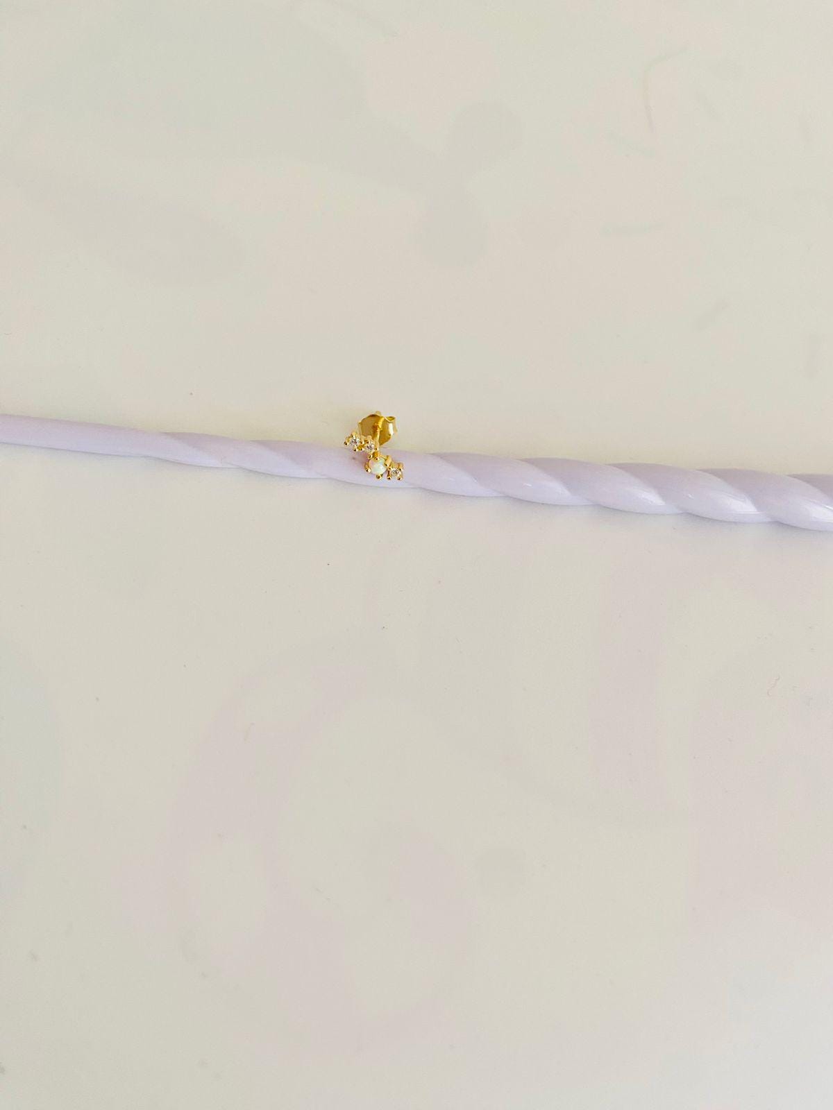 MOON, Créoles en oxyde de zirconium, lot de 3 pièces pour une oreille, créoles pour femme, plaquées or 18 carats, piercing cartilage, cadeaux pour elle, cadeaux