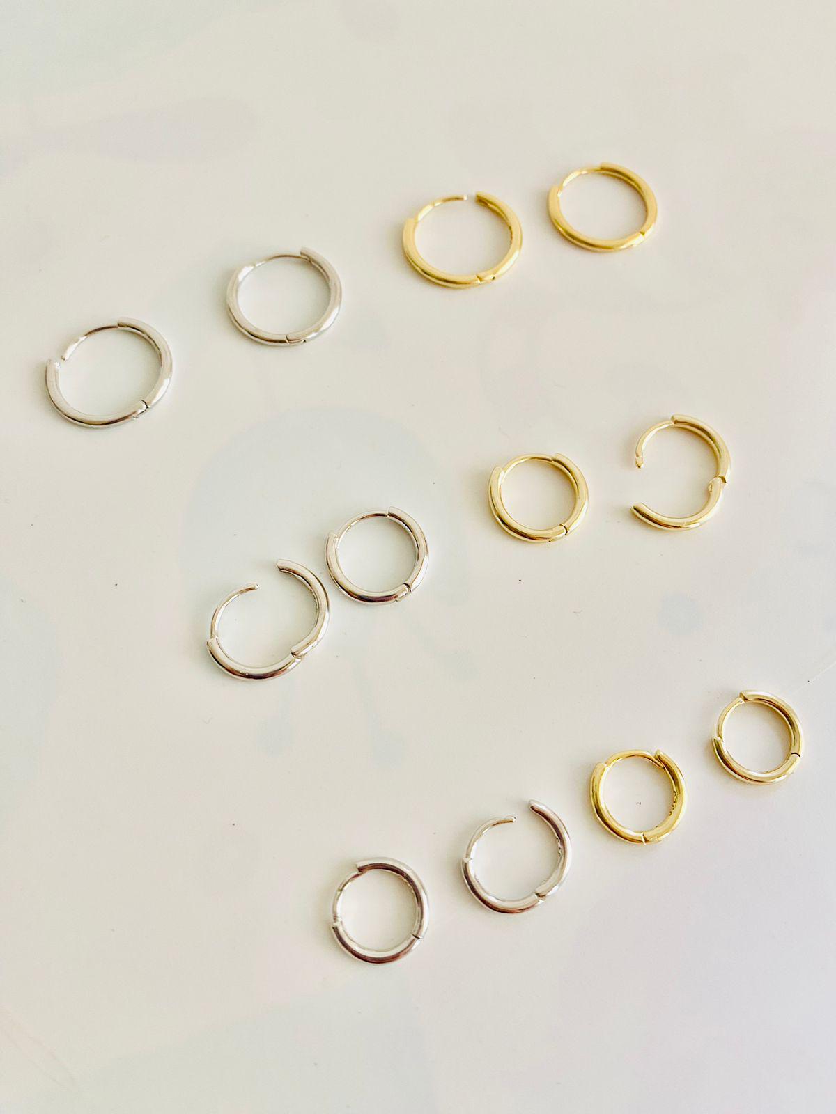 Boucles d'oreilles créoles Huggie BASIC en argent 925 pour femme