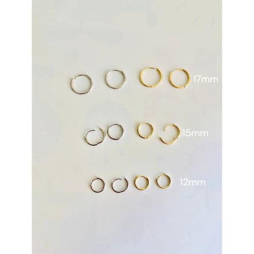 Boucles d'oreilles créoles Huggie BASIC en argent 925 pour femme