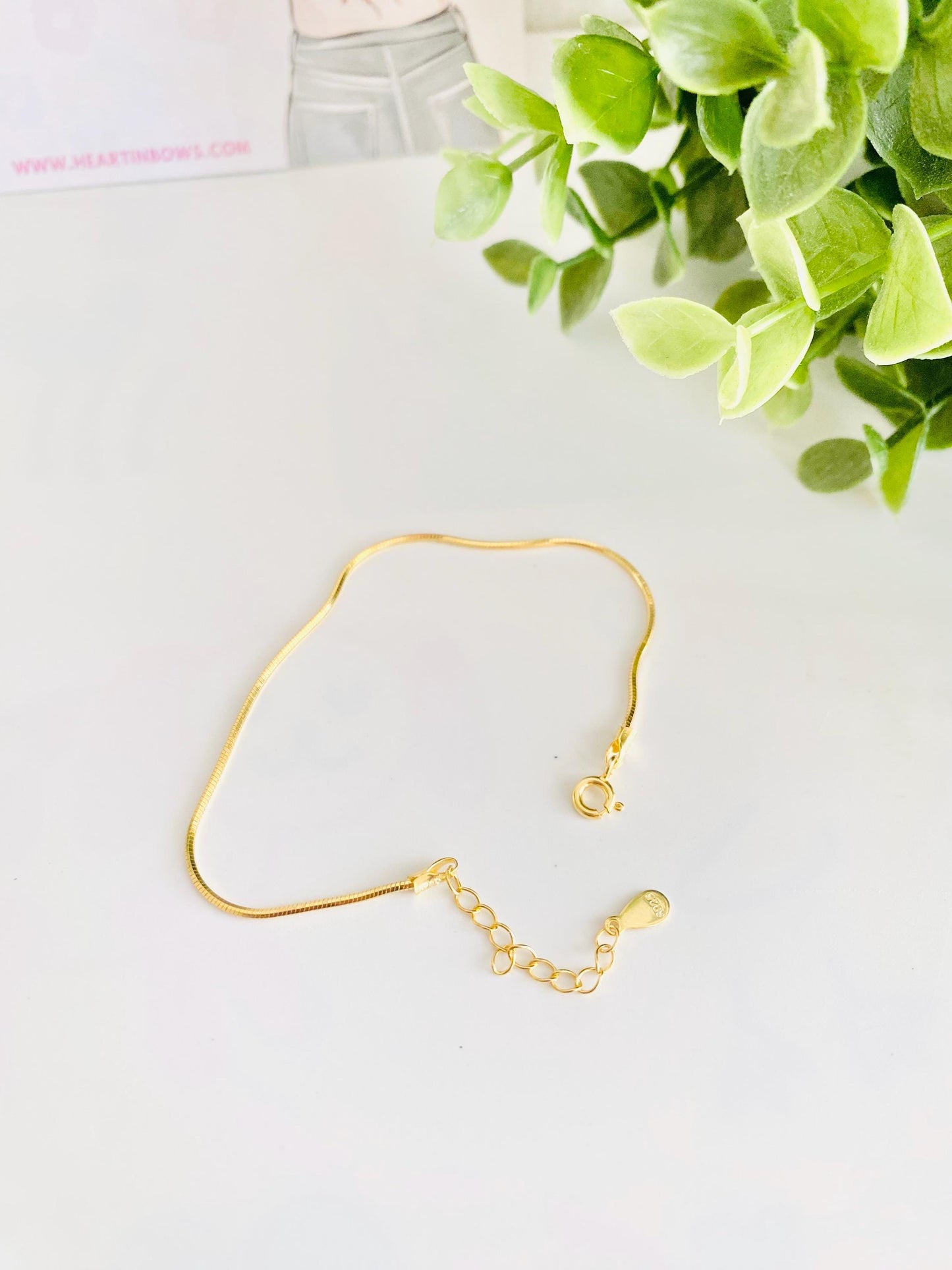 Bracelet minimaliste en or simple couche, argent 925, bracelet pour femme, plaqué or 18 carats, cadeaux pour elle, cadeaux