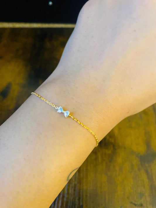 Bow Gold Bracelet, Gold, Chain Bracelet, 925 Silver, Bracelet for Women, Women, 18K Gold Plated, Gifts for her, Gifts