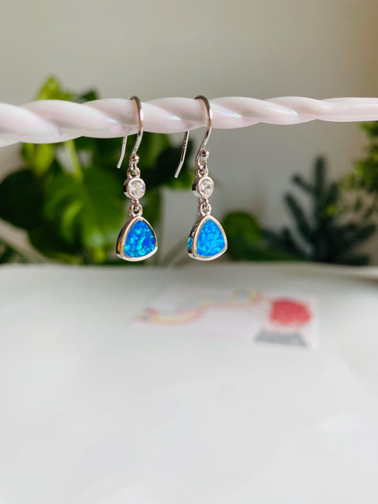 Jane Opal Earrings, Silver 925