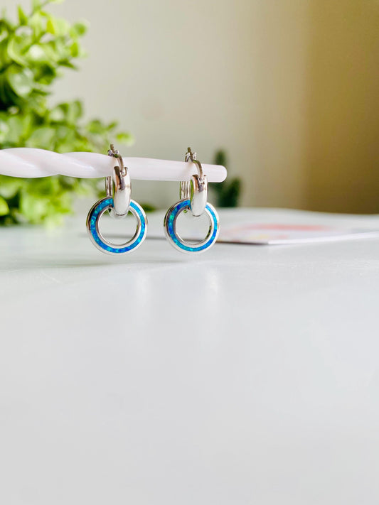 Vesica Piscis Earrings, 925 Silver
