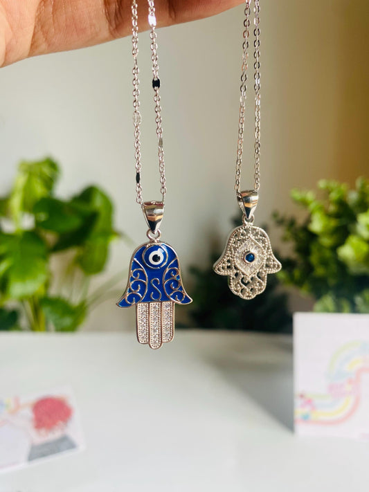Hamsa Silver Pendant, 925 Silver, Spiritual Gifts