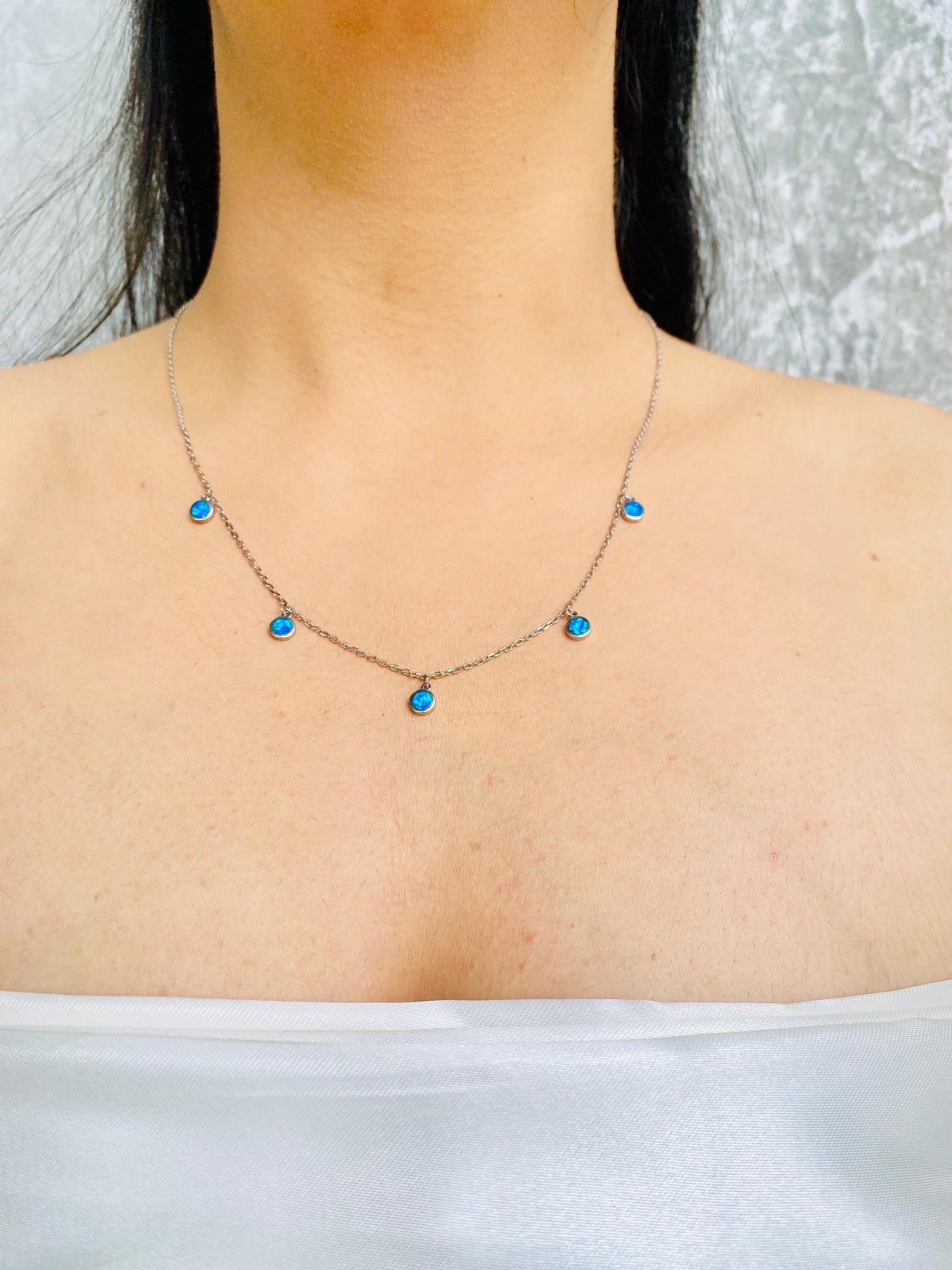 Collier en argent opale JIYA, collier en opale, argent 925, cadeaux uniques, cadeaux élégants et royaux, cadeaux pour elle, cadeaux