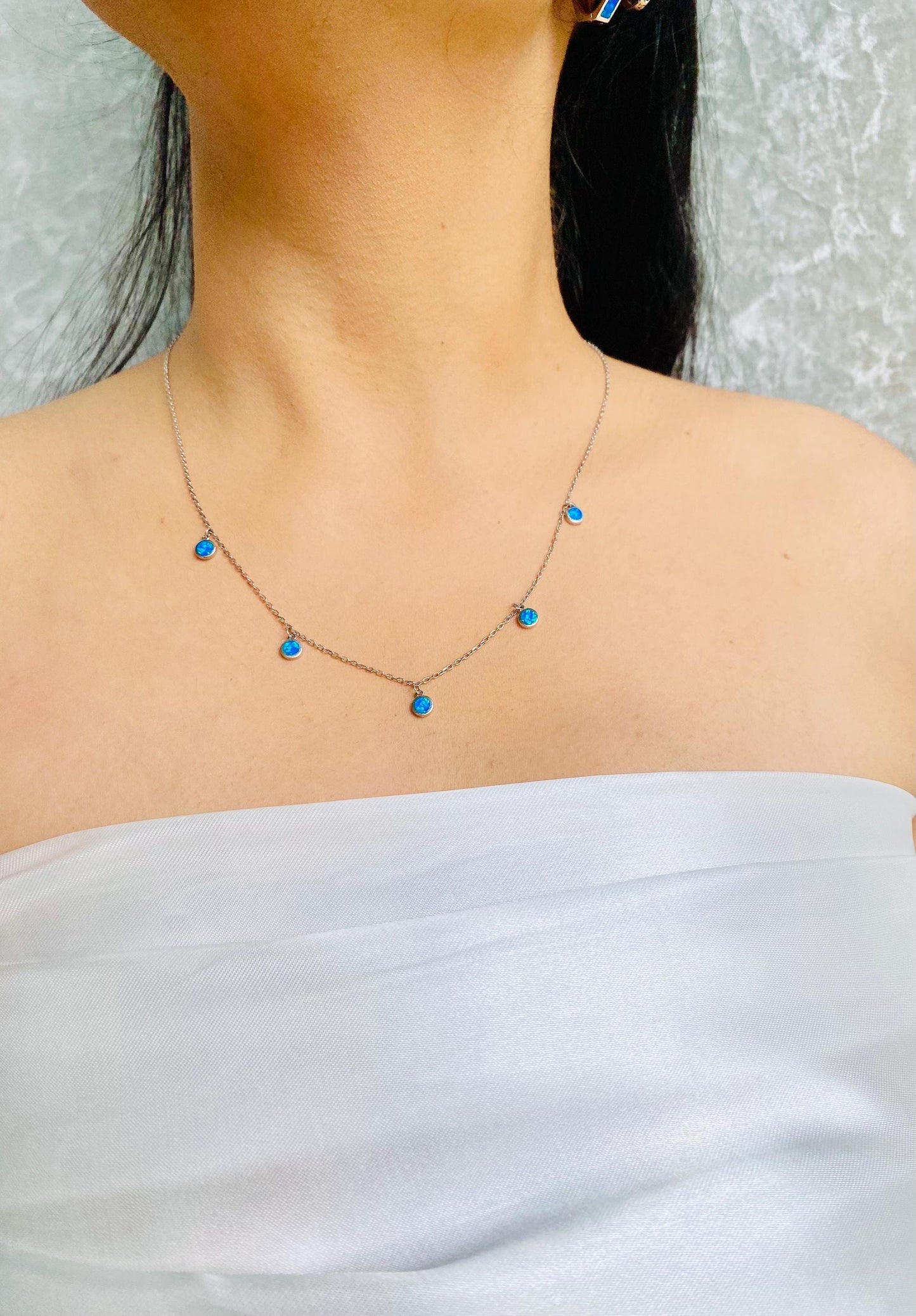 Collier en argent opale JIYA, collier en opale, argent 925, cadeaux uniques, cadeaux élégants et royaux, cadeaux pour elle, cadeaux