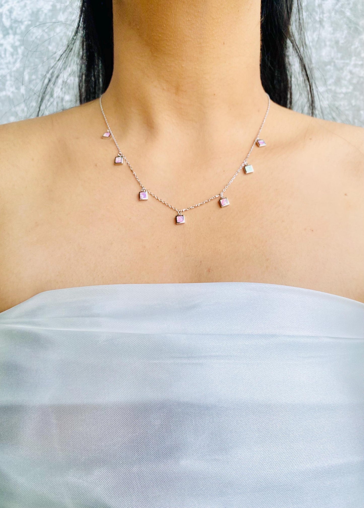 Collier en argent opale JIYA, collier en opale, argent 925, cadeaux uniques, cadeaux élégants et royaux, cadeaux pour elle, cadeaux