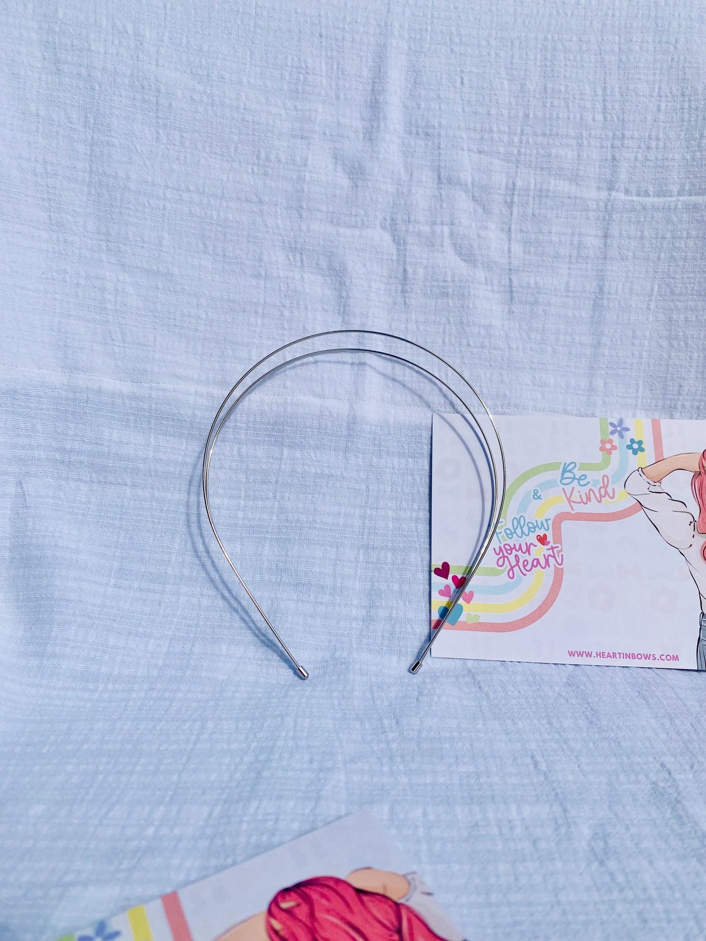 Serre-tête double couche en métal, couleur argent et or, taille unique, HeartInBows, cadeaux pour tous, serre-têtes unisexes, cadeaux