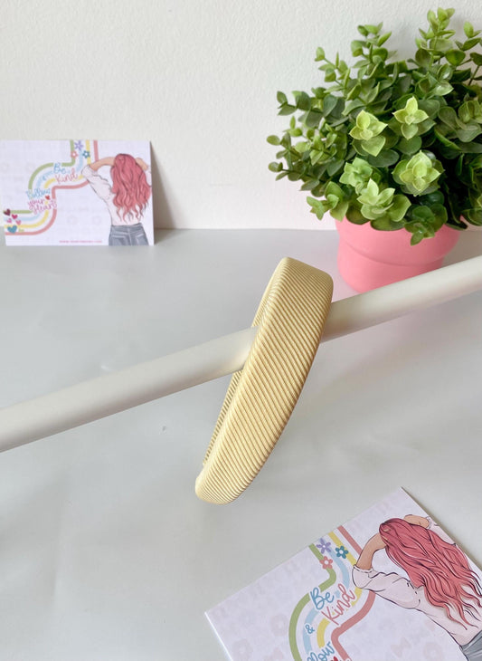 Pastel Padded Hairband: Pink, Lemon, Off-White - HeartInBows