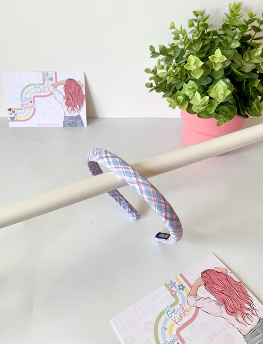 Ensemble bleu Oxford, bandeau fin et rembourré, disponible en 2 couleurs, taille unique, HeartInBows, cadeaux pour tous, bandeaux unisexes, cadeaux