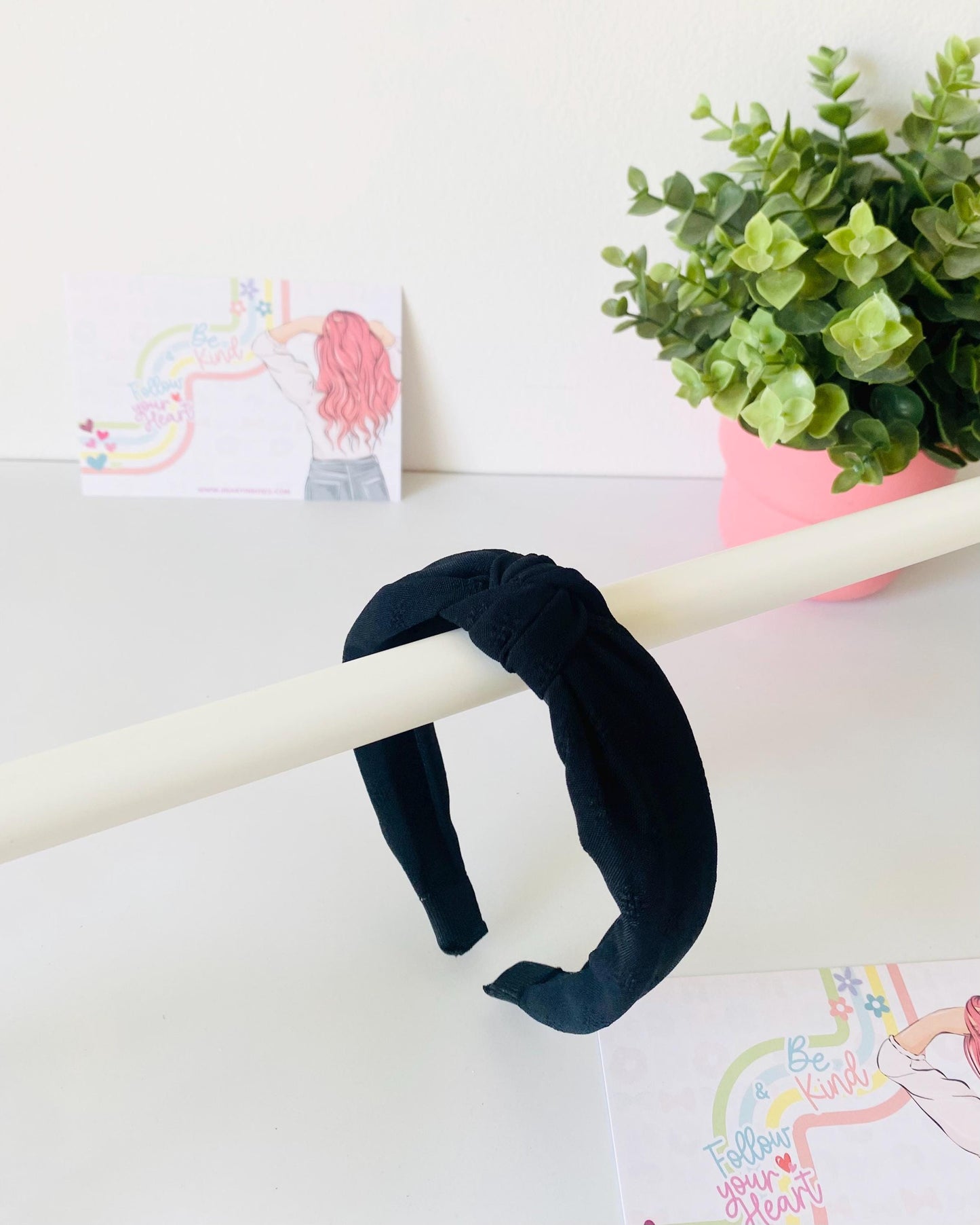 Noir 2 Knotted Hairband, Available in 3 Colors, One size fits all, HeartInBows, Gifts for all, Unisex Hairbands, Gifts