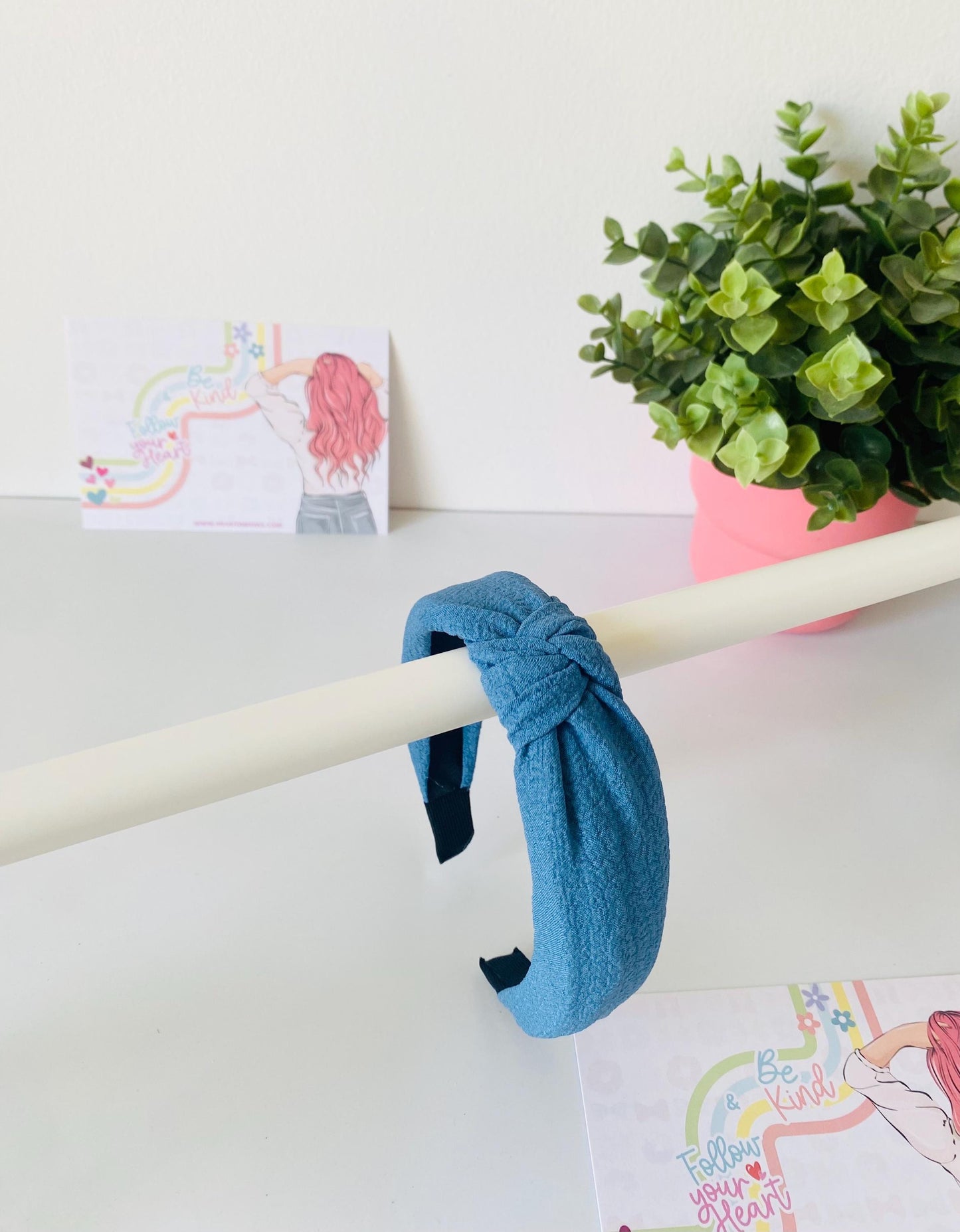 Blue Knotted Hairband, Available in 3 Colors, One size fits all, HeartInBows, Gifts for all, Unisex Hairbands, Gifts