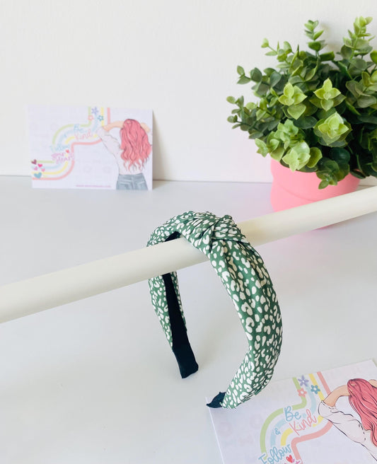 Serre-tête noué vert, disponible en 3 couleurs, taille unique, HeartInBows, cadeaux pour tous, serre-têtes unisexes, cadeaux