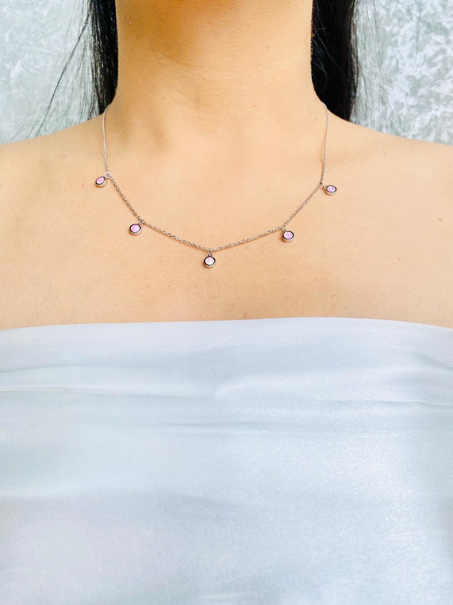 Collier en argent opale JIYA, collier en opale, argent 925, cadeaux uniques, cadeaux élégants et royaux, cadeaux pour elle, cadeaux