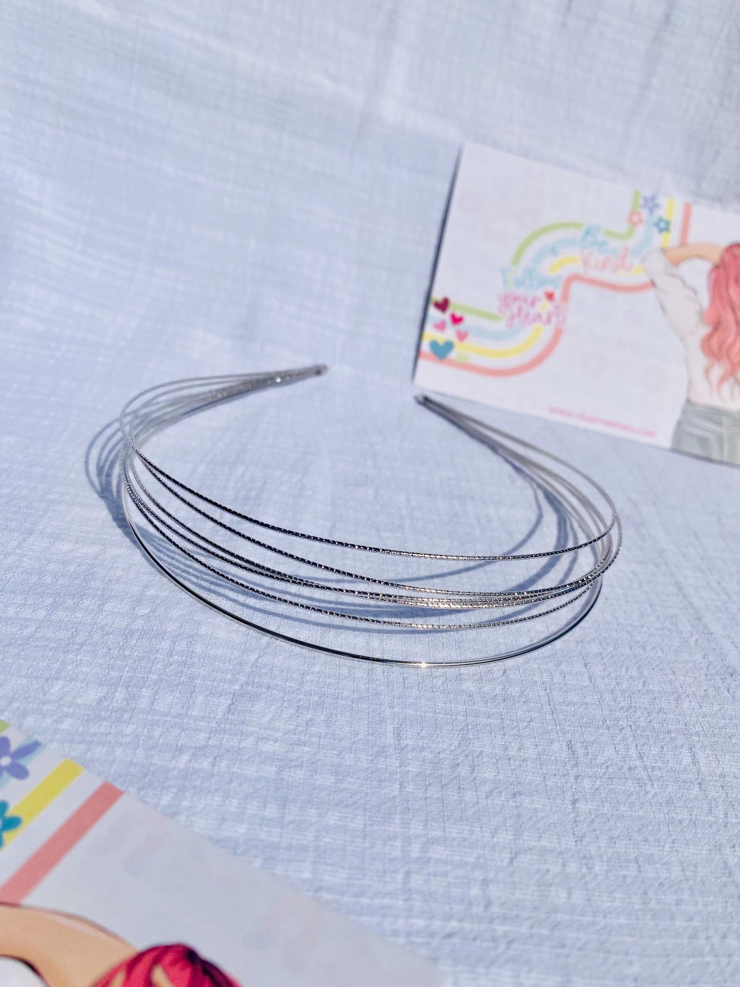 Serre-tête multicouche en métal, couleur argent et or, taille unique, HeartInBows, cadeaux pour tous, serre-têtes unisexes, cadeaux