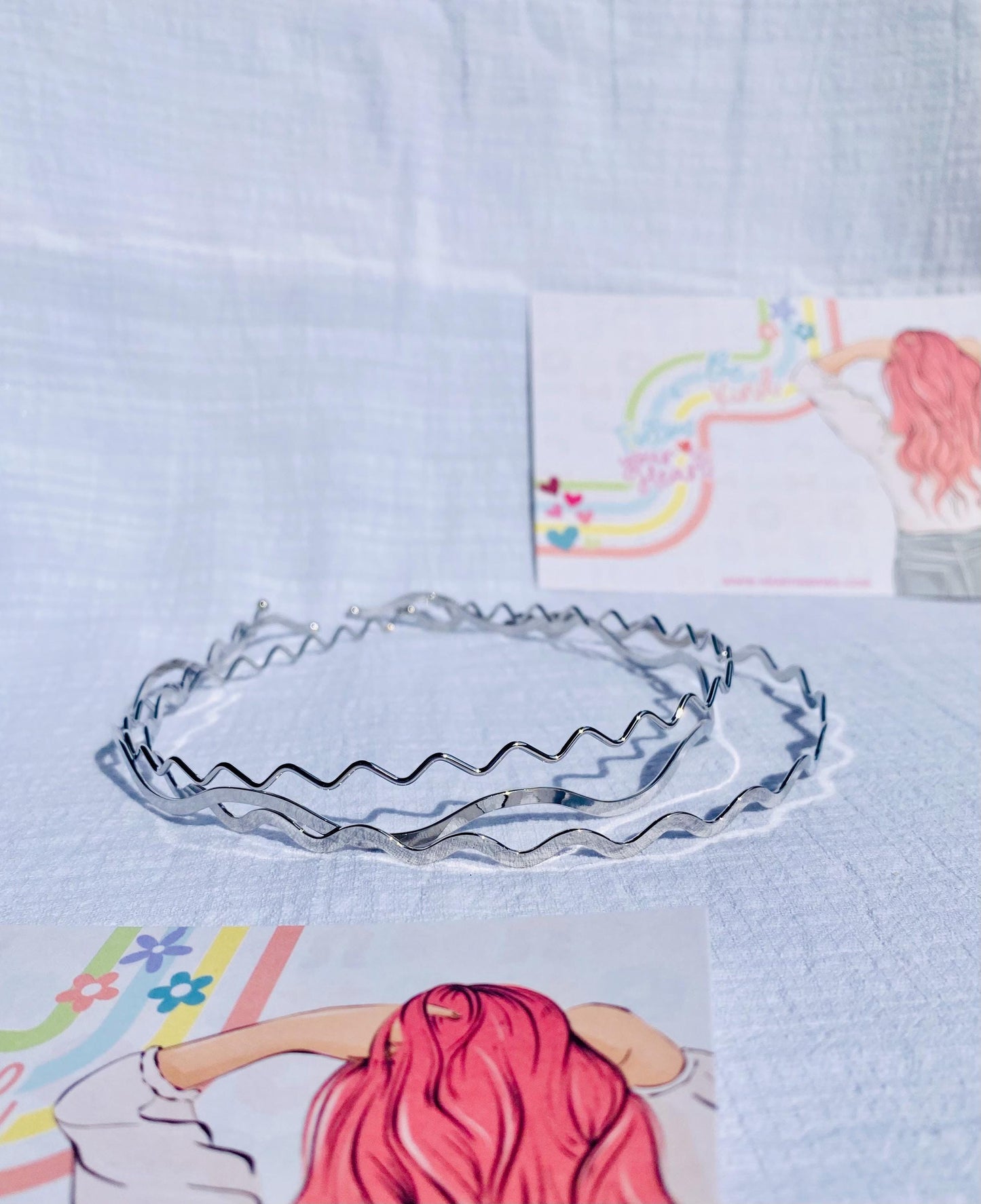 Lot de 3 bandeaux en métal, couleur argent, or et or rose, taille unique, HeartInBows, cadeaux pour tous, bandeaux unisexes, cadeaux