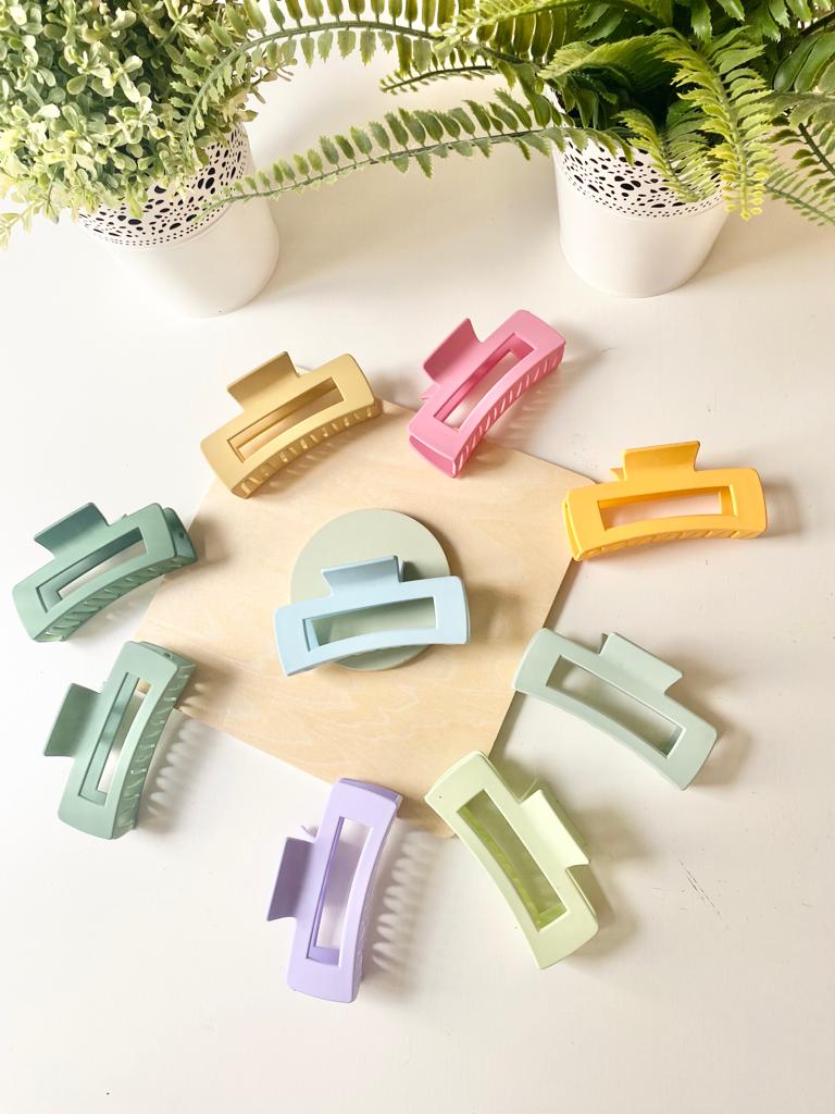 Matte Pastel Strong Claw Clips