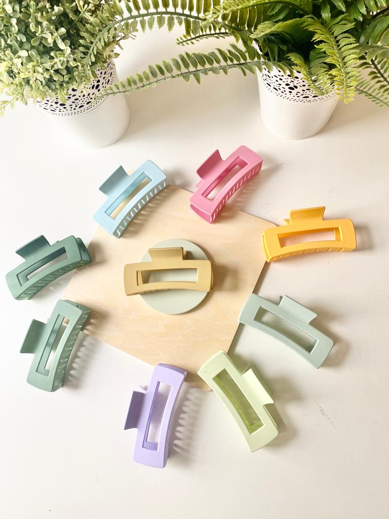 Matte Pastel Strong Claw Clips