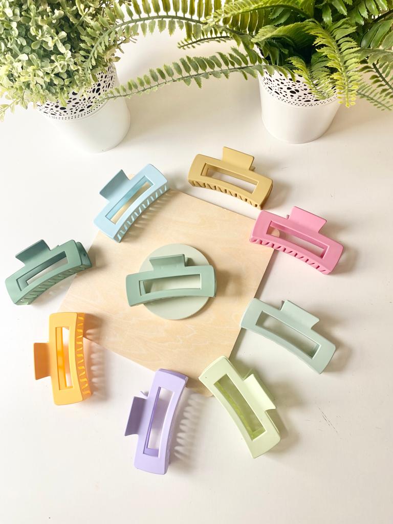 Matte Pastel Strong Claw Clips