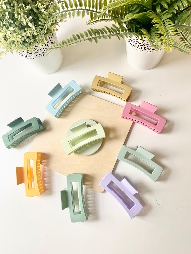 Matte Pastel Strong Claw Clips