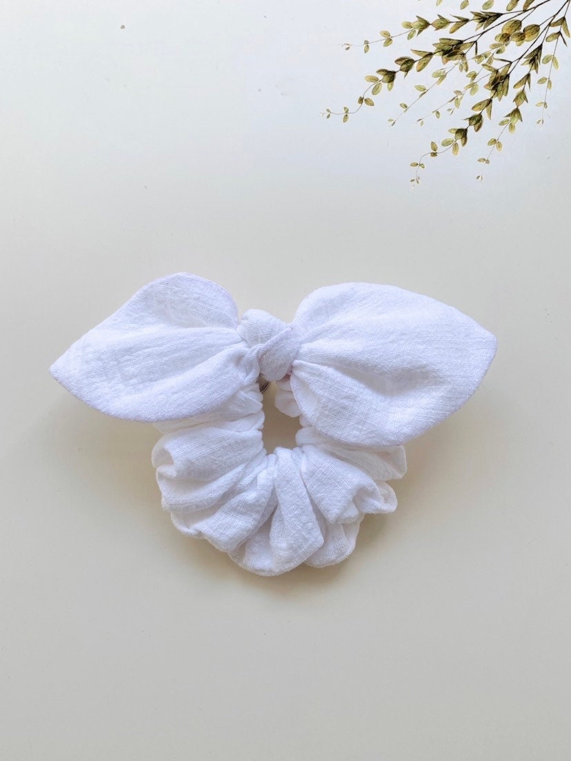 Chouchou avec noeud en coton
