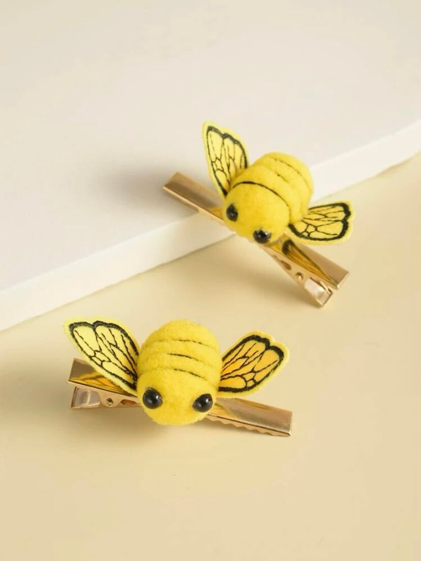 Set of 2 Bumble Bee Hair Clip