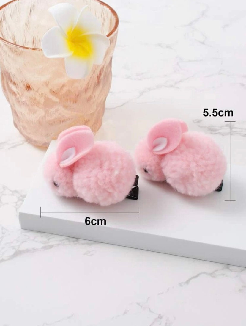 Set of Two Bunny Hair Clip