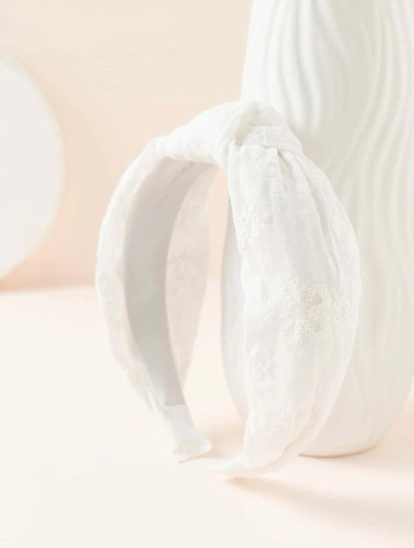 Bandeau noué blanc