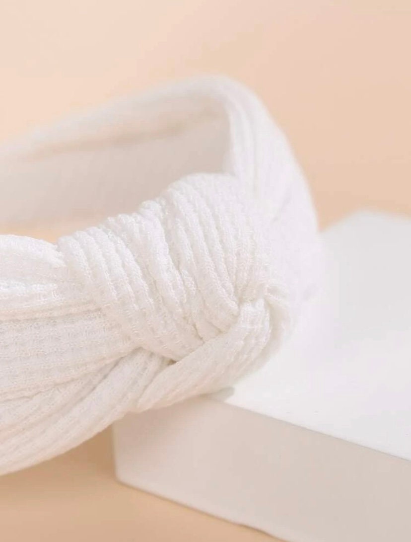 Bandeau noué blanc