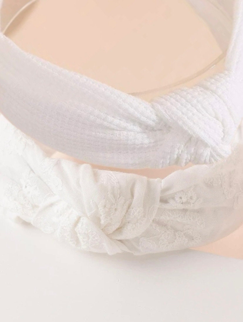 Bandeau noué blanc
