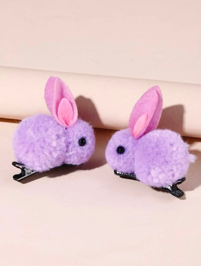 Set of Two Bunny Hair Clip