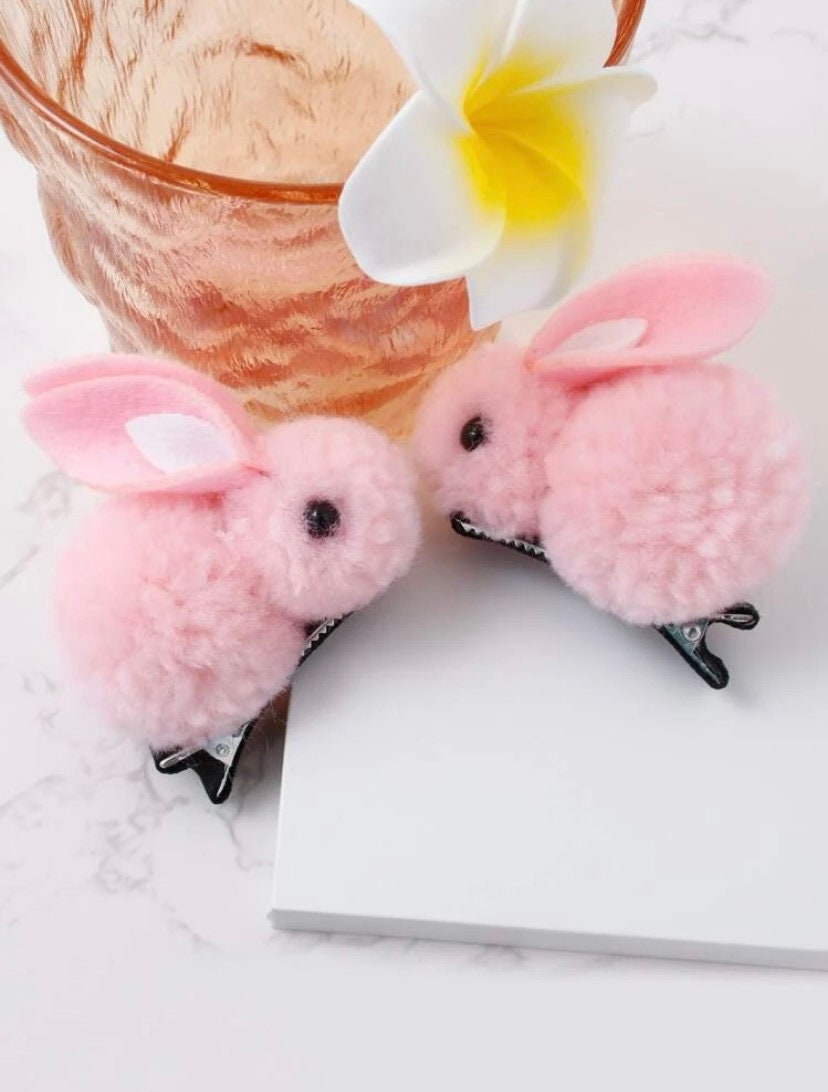 Set of Two Bunny Hair Clip