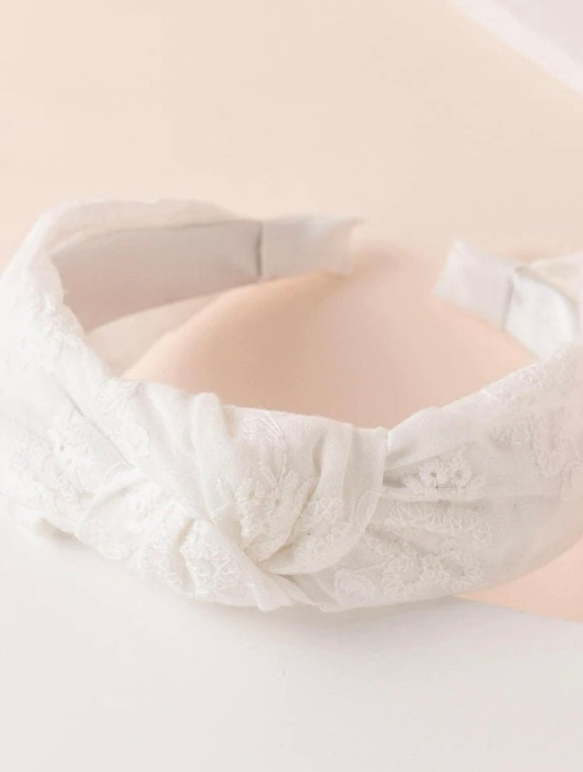 Bandeau noué blanc