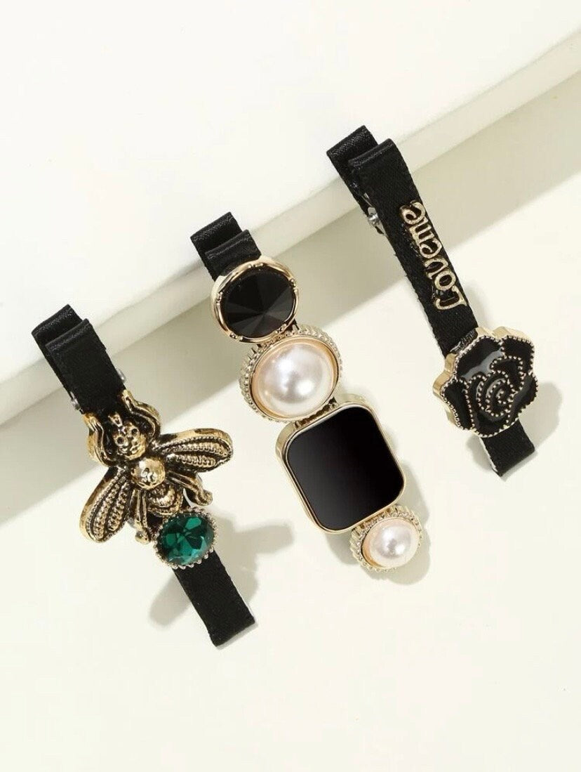 Set of 3 Bee Hair Clip