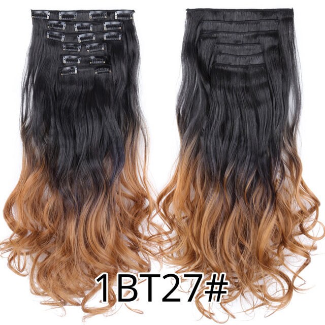 Extension de cheveux à 16 clips, 22 pouces de long