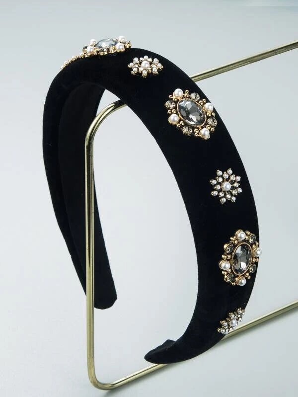 Bandeau en perles et strass
