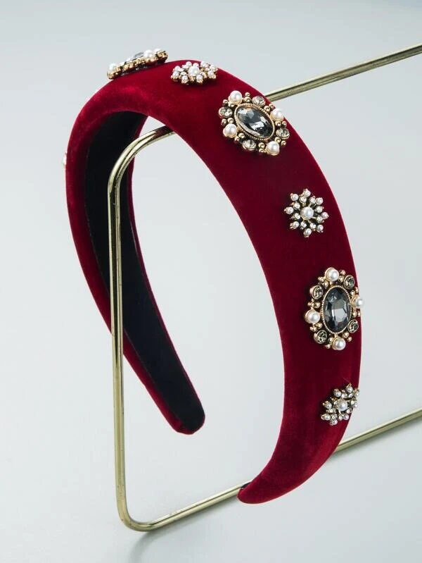 Bandeau en perles et strass