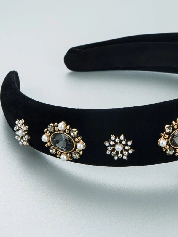 Bandeau en perles et strass
