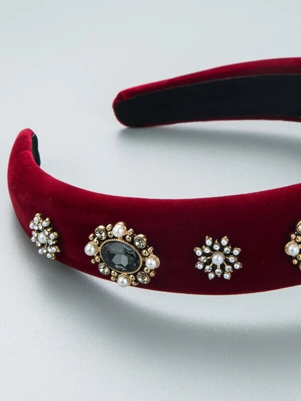 Bandeau en perles et strass