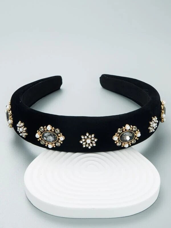 Bandeau en perles et strass