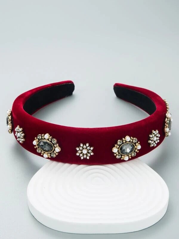 Bandeau en perles et strass