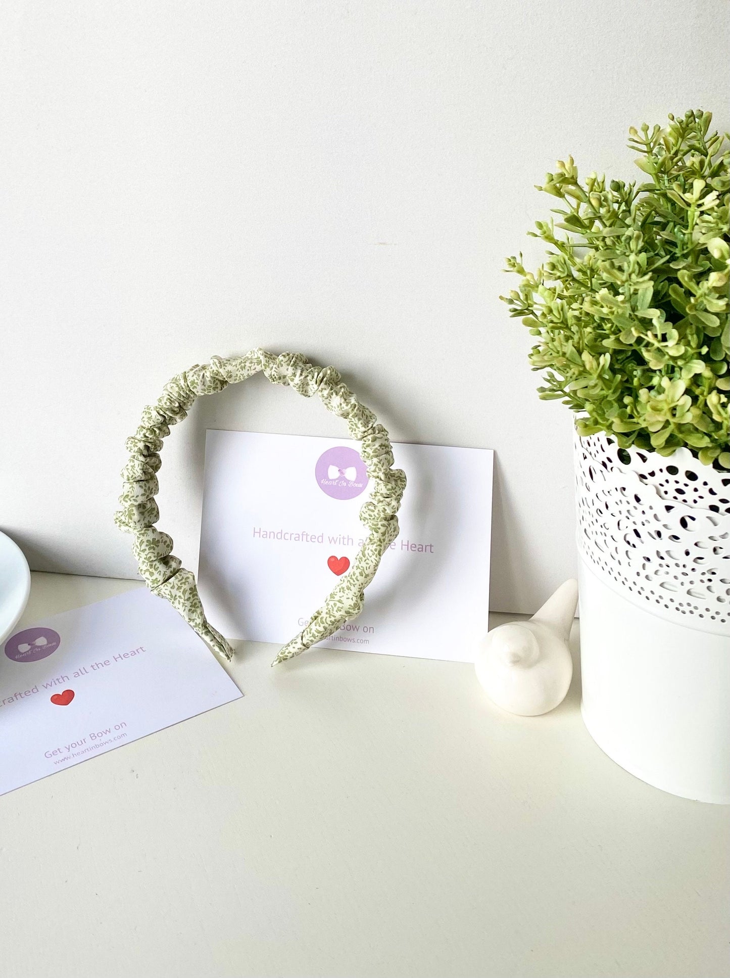 Green Ruffled Headband