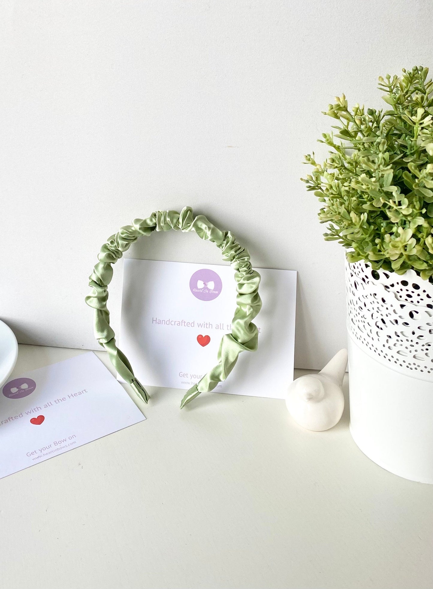 Green Ruffled Headband