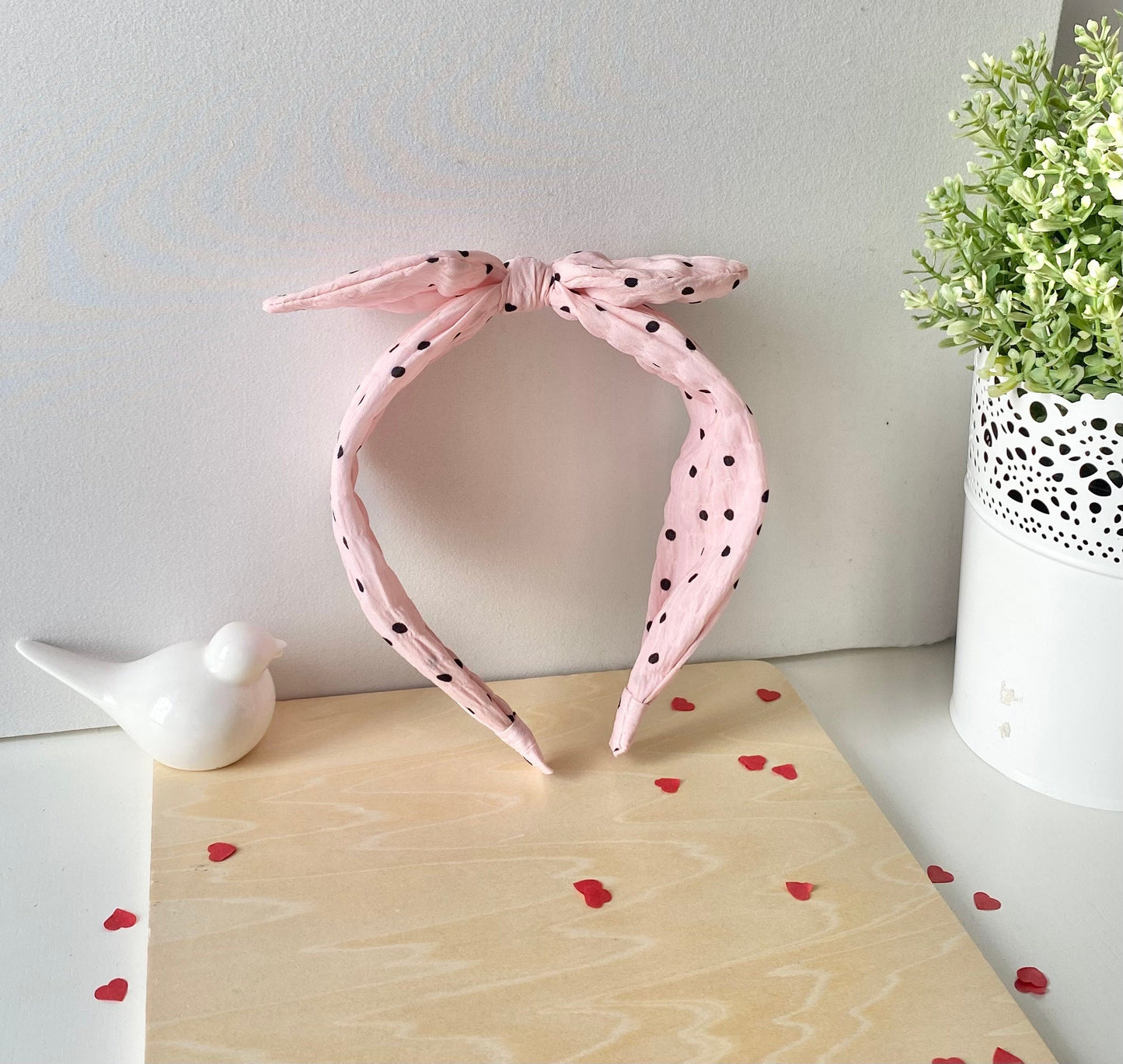 Serre-têtes à pois style Barbie avec petits nœuds